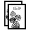 Americanflat Gallery Picture Frame - Set of 2 - Photo Frame for Wall Decor - Shatter Resistant Glass - Adjustable Hanging Hardware - Includes Easel for Tabletop Display - Black